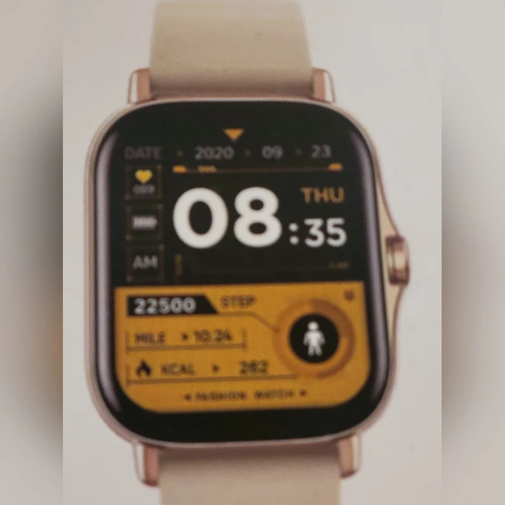 NIB Smartwatch with Silver and Pink Band Iphone Android Compatible